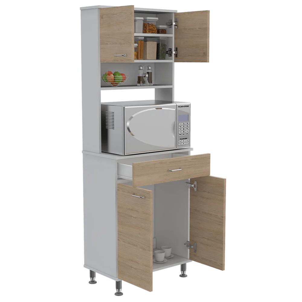 Mueble Alacena Madik color Beige y Blanco