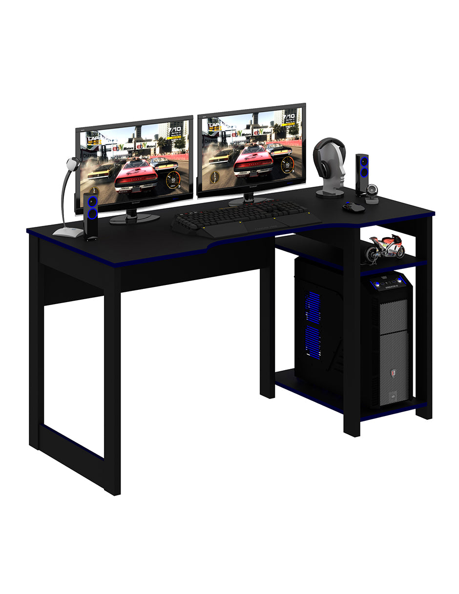 Madik | Escritorio Mesa Gamer Negro/Azul Progresista RTA - Diseño Moderno ME4152.0002