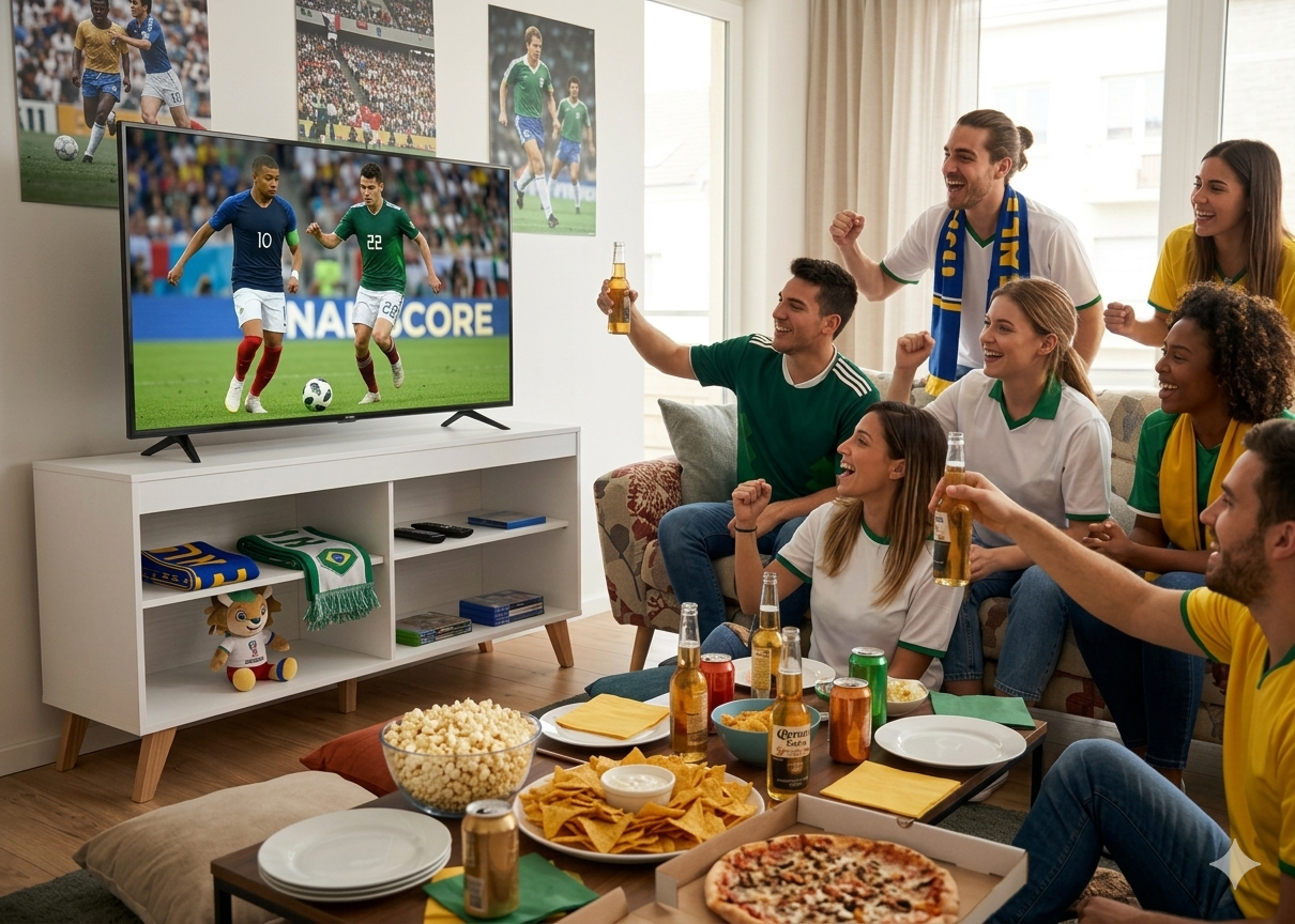 Mueble de Tv 55″ Madik con 4 nichos blanco 147x72x40cm