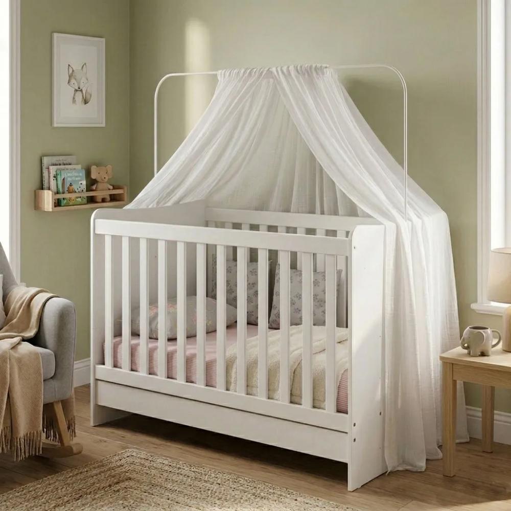 Cuna Multifuncional Madik Convertible 4 en 1 color blanco