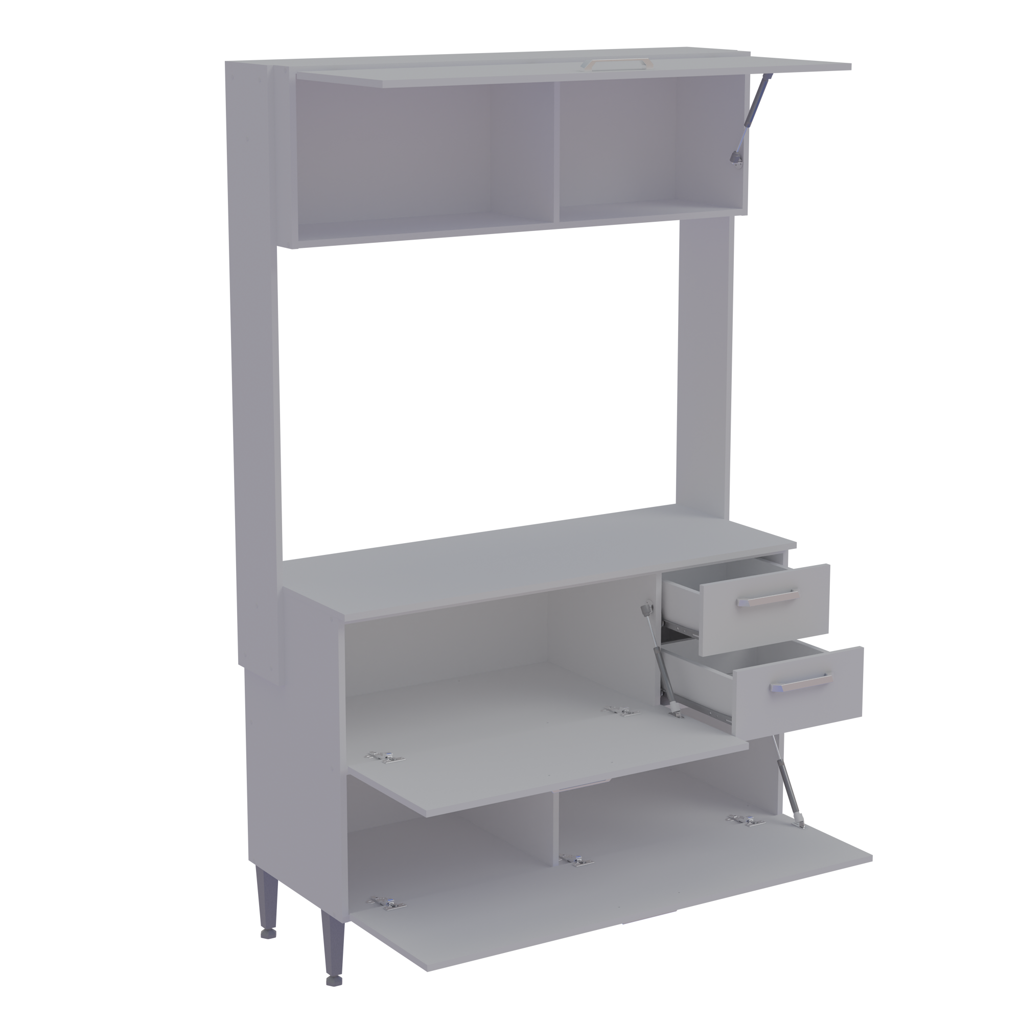 Cocina Integral Madik Color Blanco con cajones