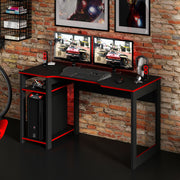 Mueble Escritorio/Mesa Gamer Negro/Rojo