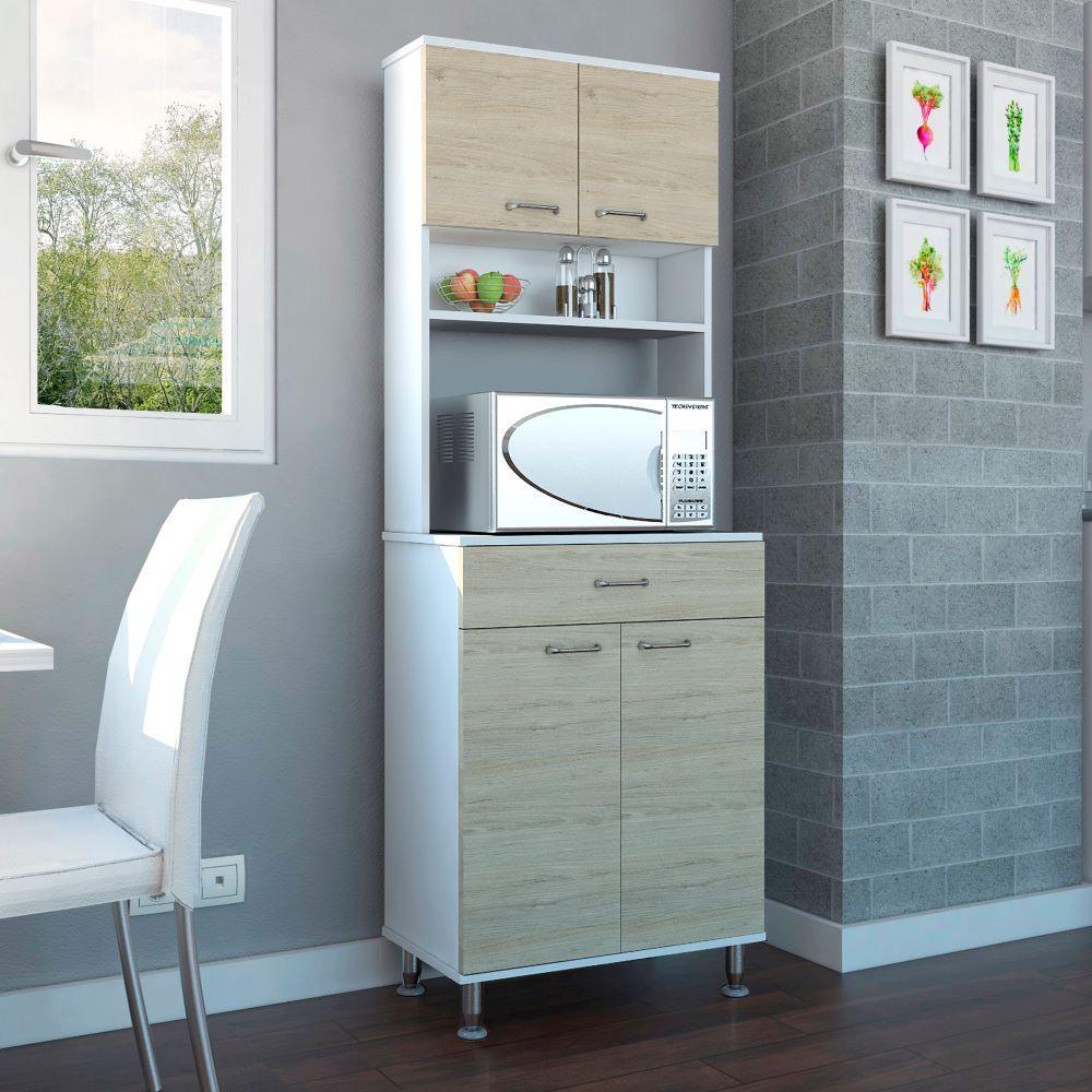 Mueble Alacena Madik color Beige y Blanco