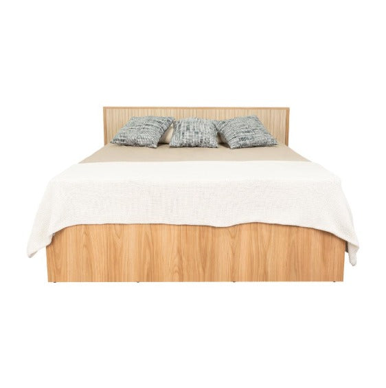 Base Cama Matrimonial MADIK Wandda Fresno Europeo y Roble Natural
