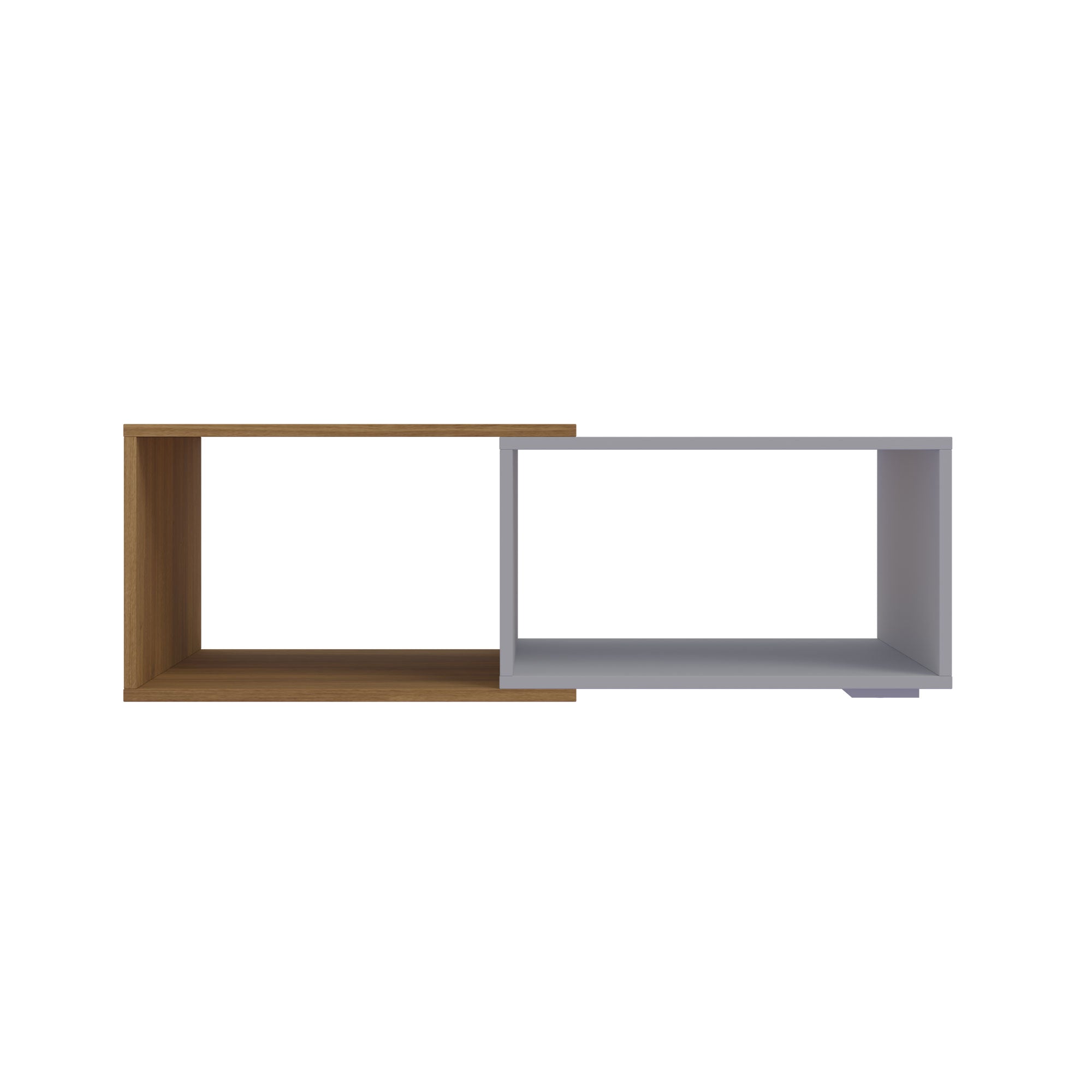 Mesa de Centro Madik Estilo Moderno combinado blanco/almendra