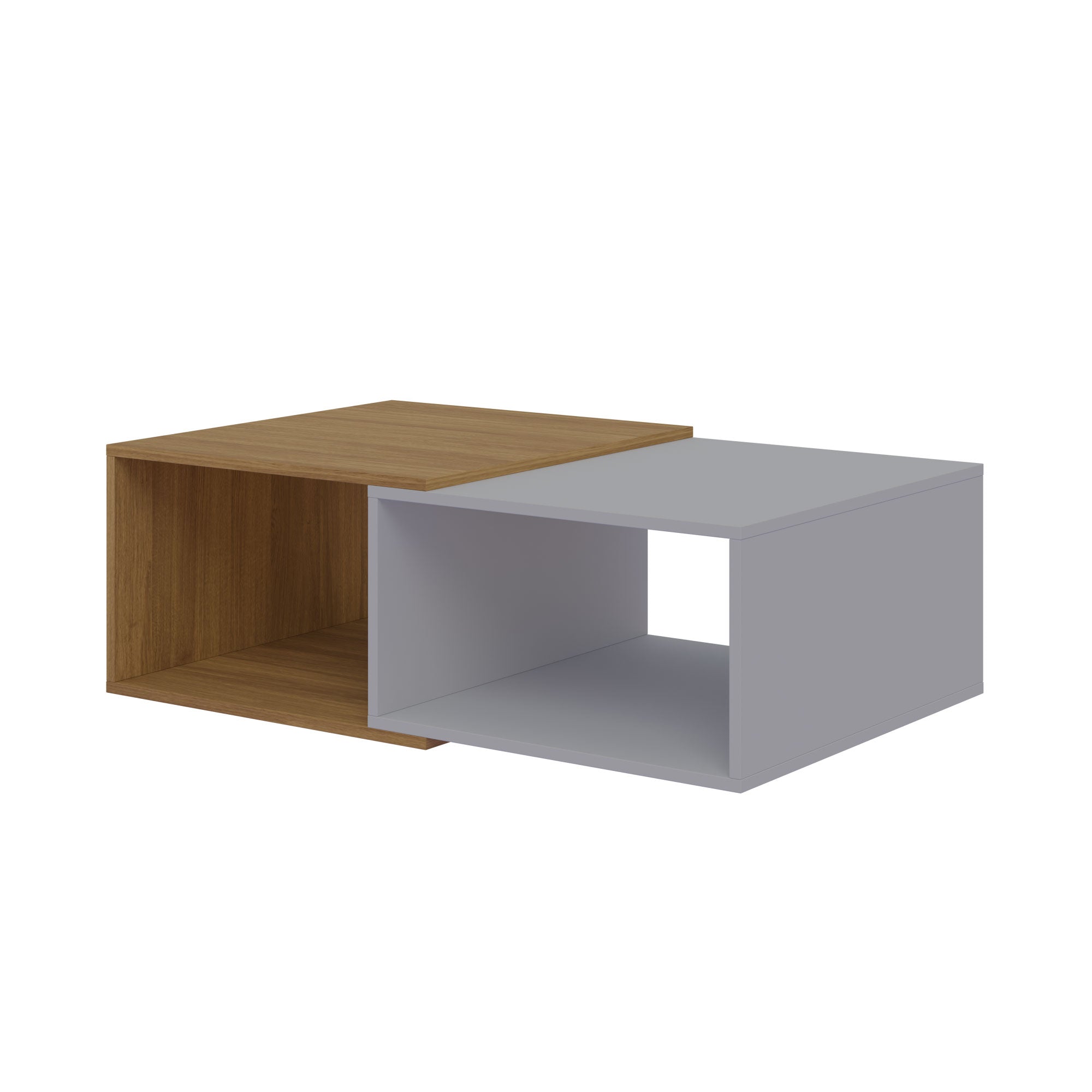 Mesa de Centro Madik Estilo Moderno combinado blanco/almendra