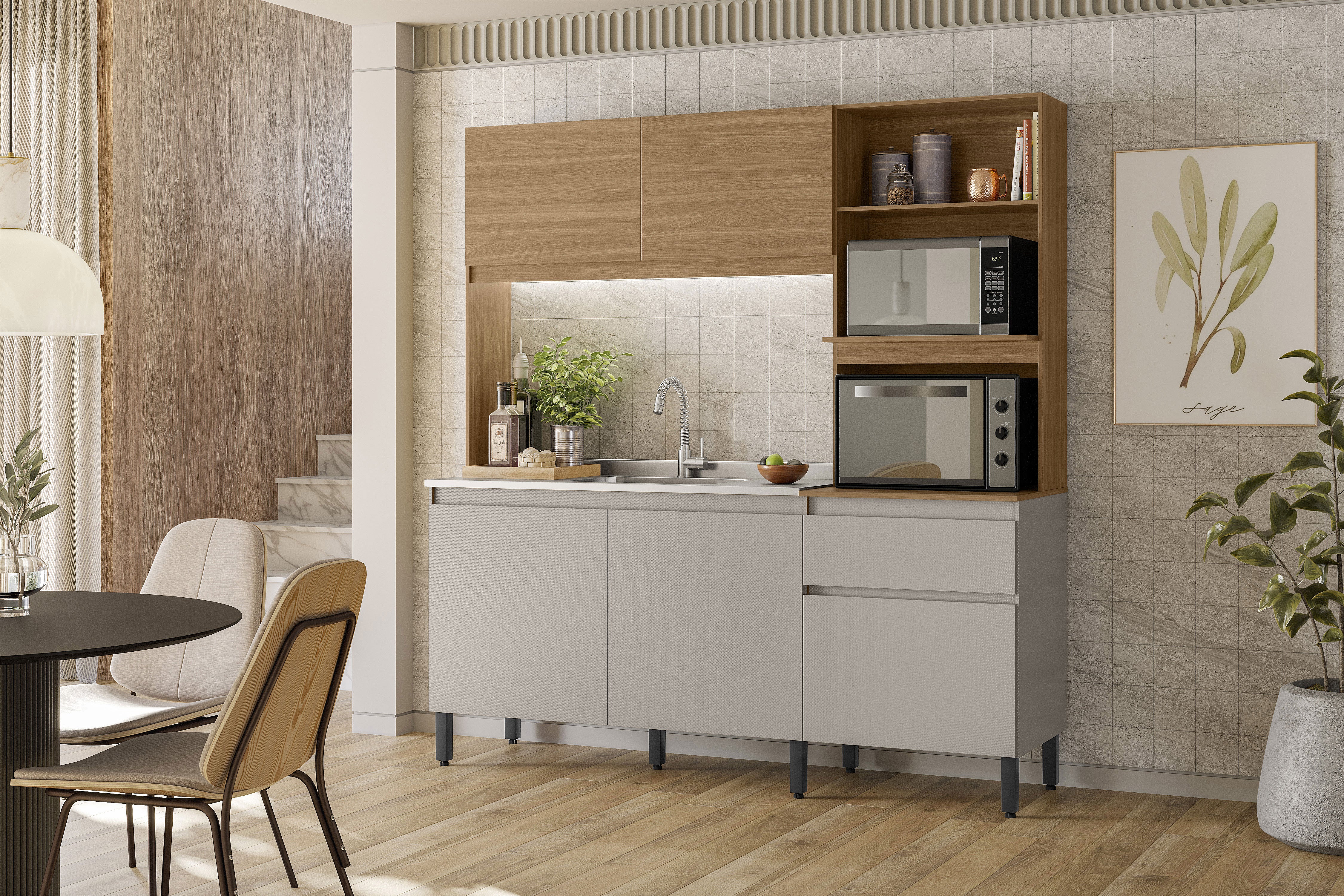 Cocina Integral Completa Madik Color Amaranto