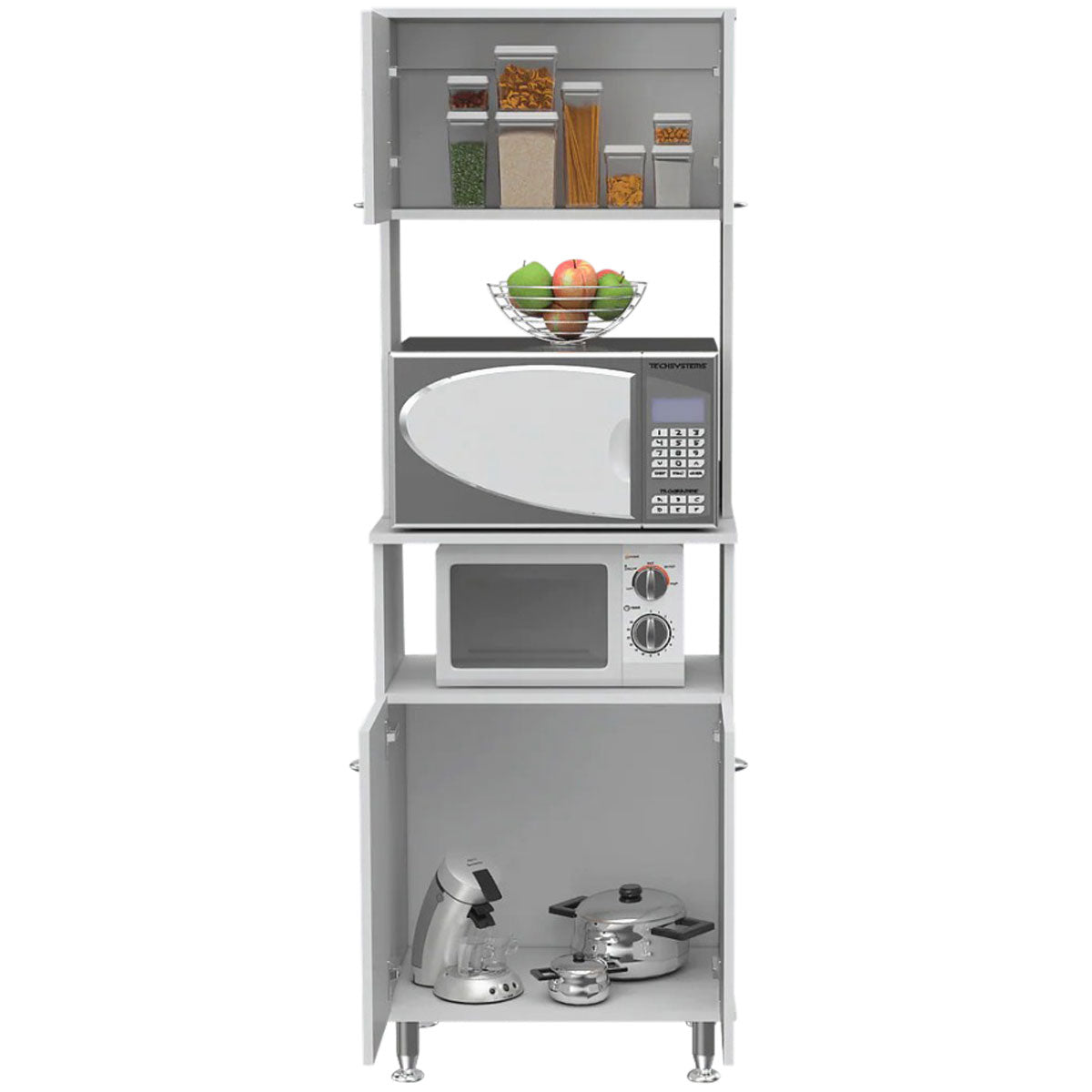 Mueble Alacena para Cocina Madik Blanco con 4 puertas y 4 estantes