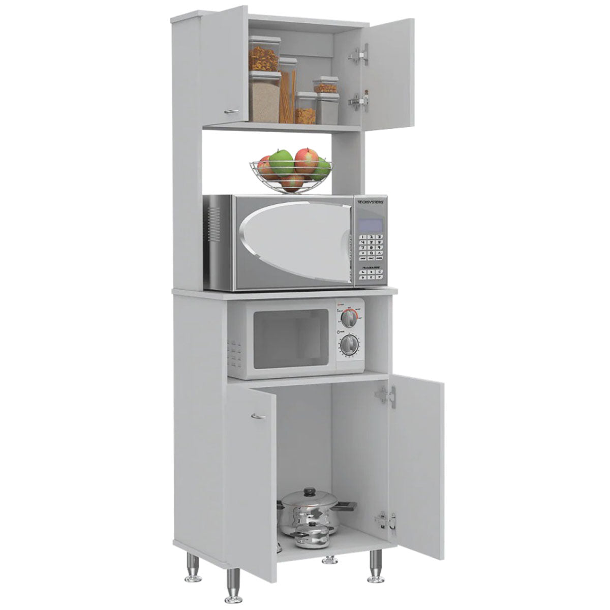Mueble Alacena para Cocina Madik Blanco con 4 puertas y 4 estantes