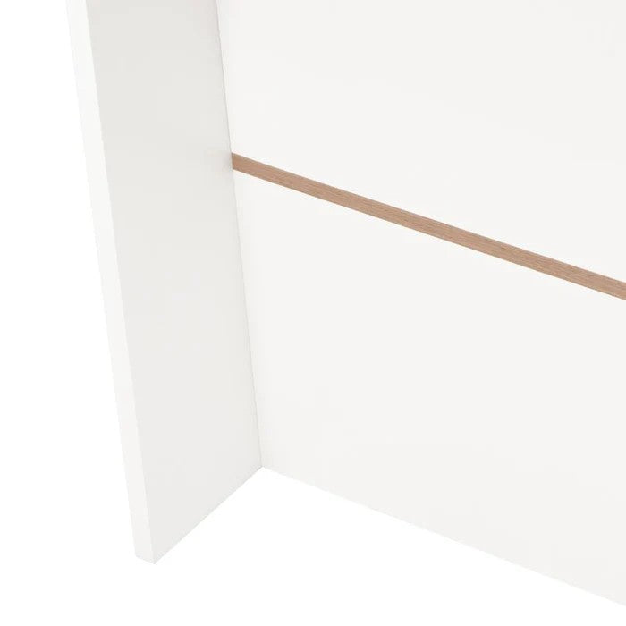Barra de Cocina MADIK Blanco y Castaño con 2 Entrepaños