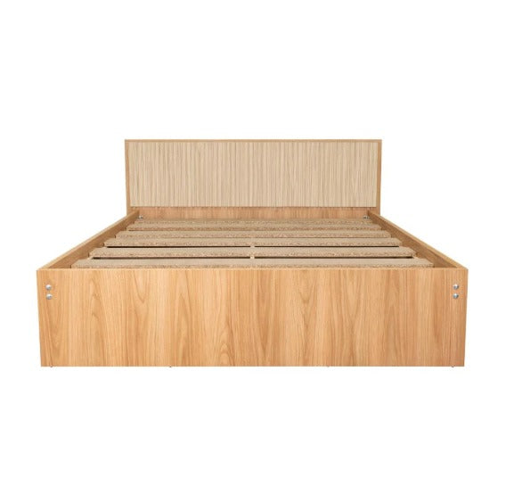 Base Cama Matrimonial MADIK Wandda Fresno Europeo y Roble Natural