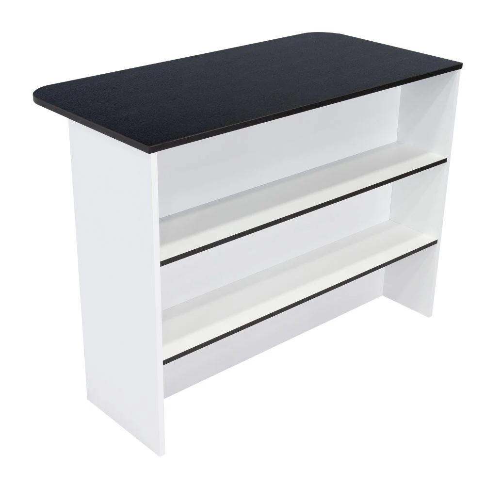 Madik Barra de Cocina Moderna – Isla de Cocina con 2 Entrepaños 120 x 90 x 60 cm