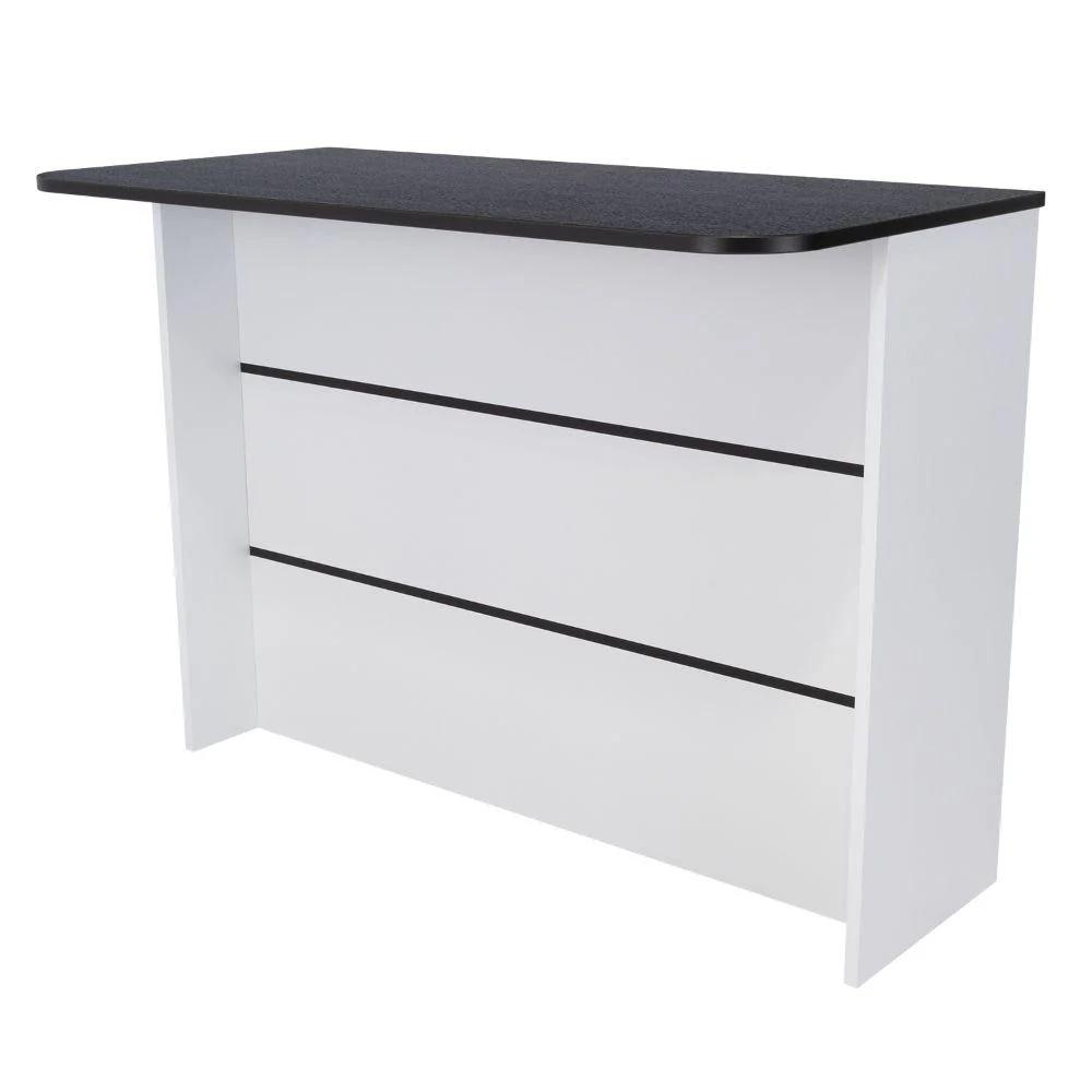 Madik Barra de Cocina Moderna – Isla de Cocina con 2 Entrepaños 120 x 90 x 60 cm