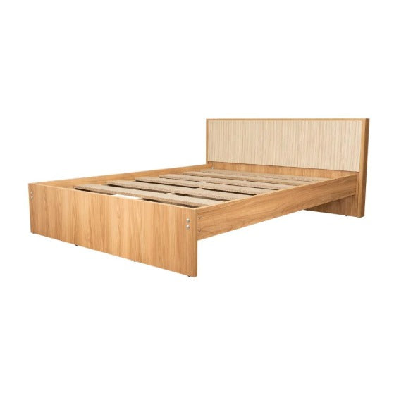 Base Cama Matrimonial MADIK Wandda Fresno Europeo y Roble Natural
