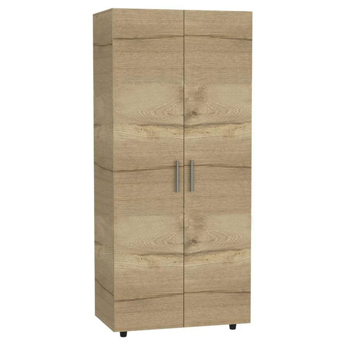 Closet Carlota Madik Café Claro/Blanco, con 1 Tubo y 3 Entrepaños