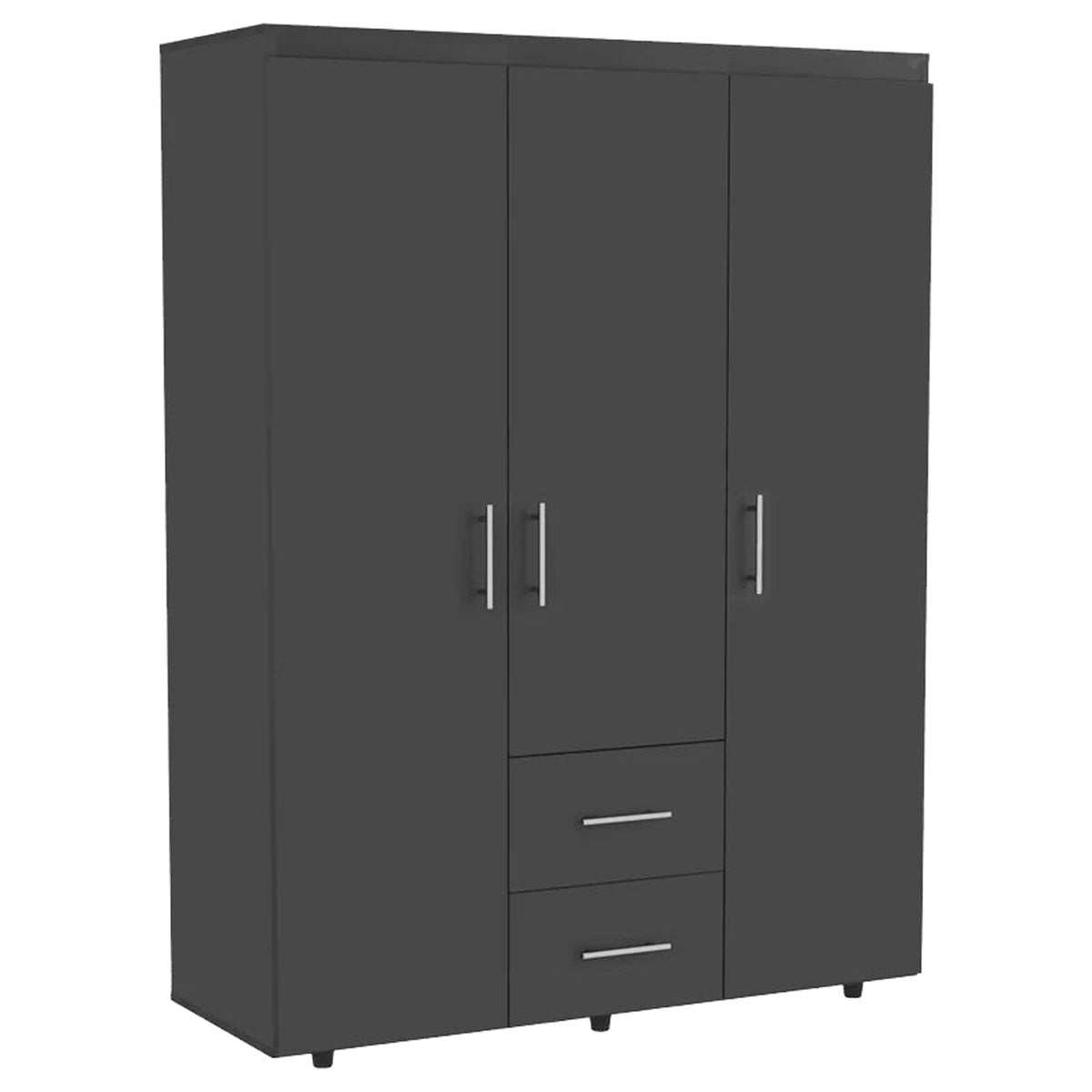 Closet Mercury Wengue Madik Dos Cajones y Dos Tubos Cromados