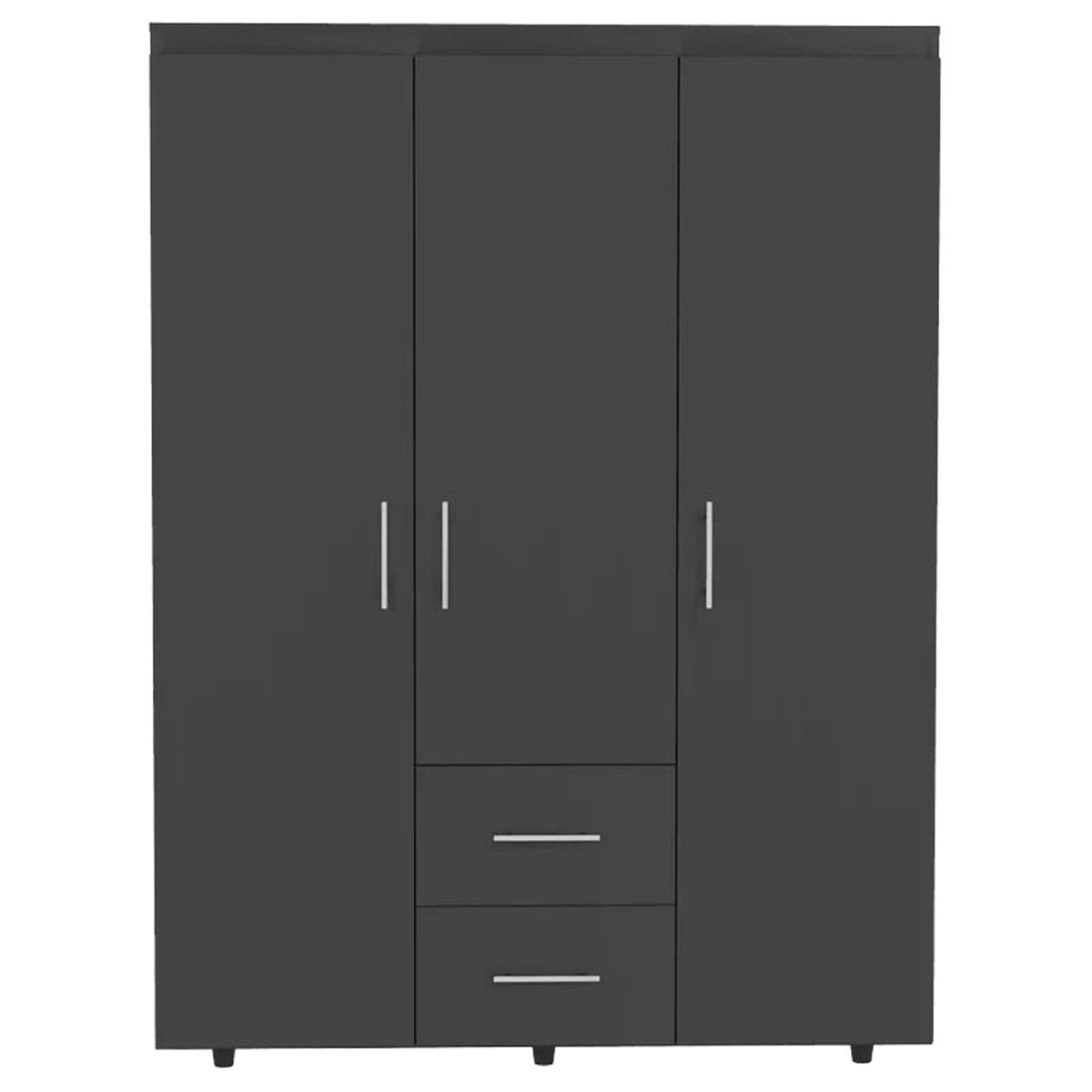 Closet Mercury Wengue Madik Dos Cajones y Dos Tubos Cromados