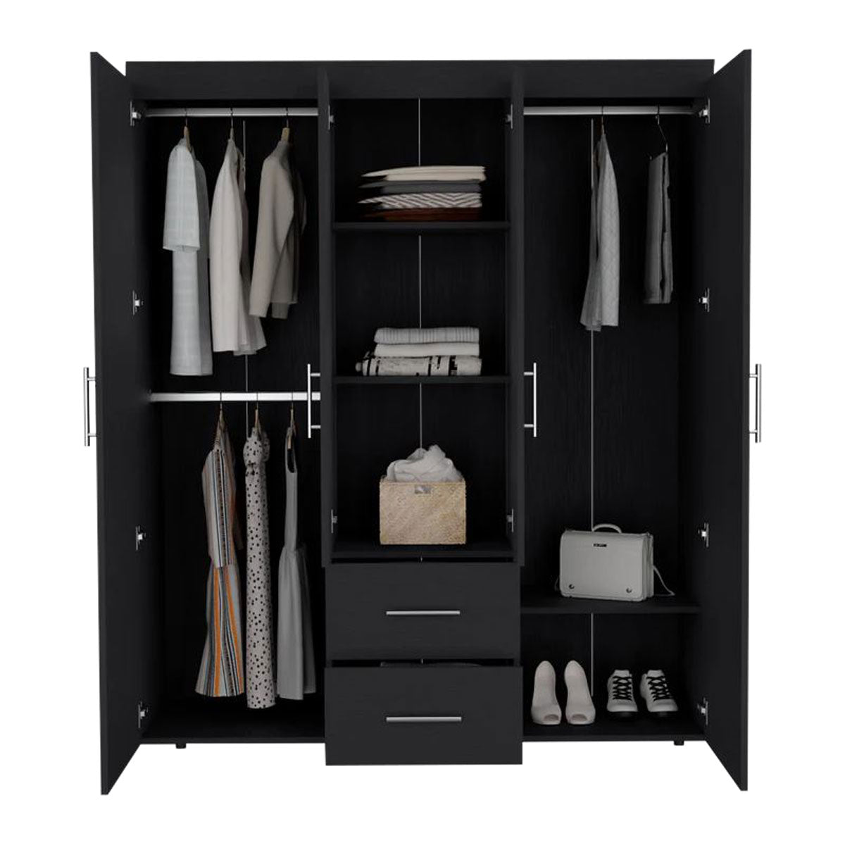 Closet Bariloche Bombay Eco Madik Wengue Multiples Entrepaños