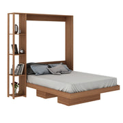 Base De Cama Matrimonial Abatible Con Estantes Almond