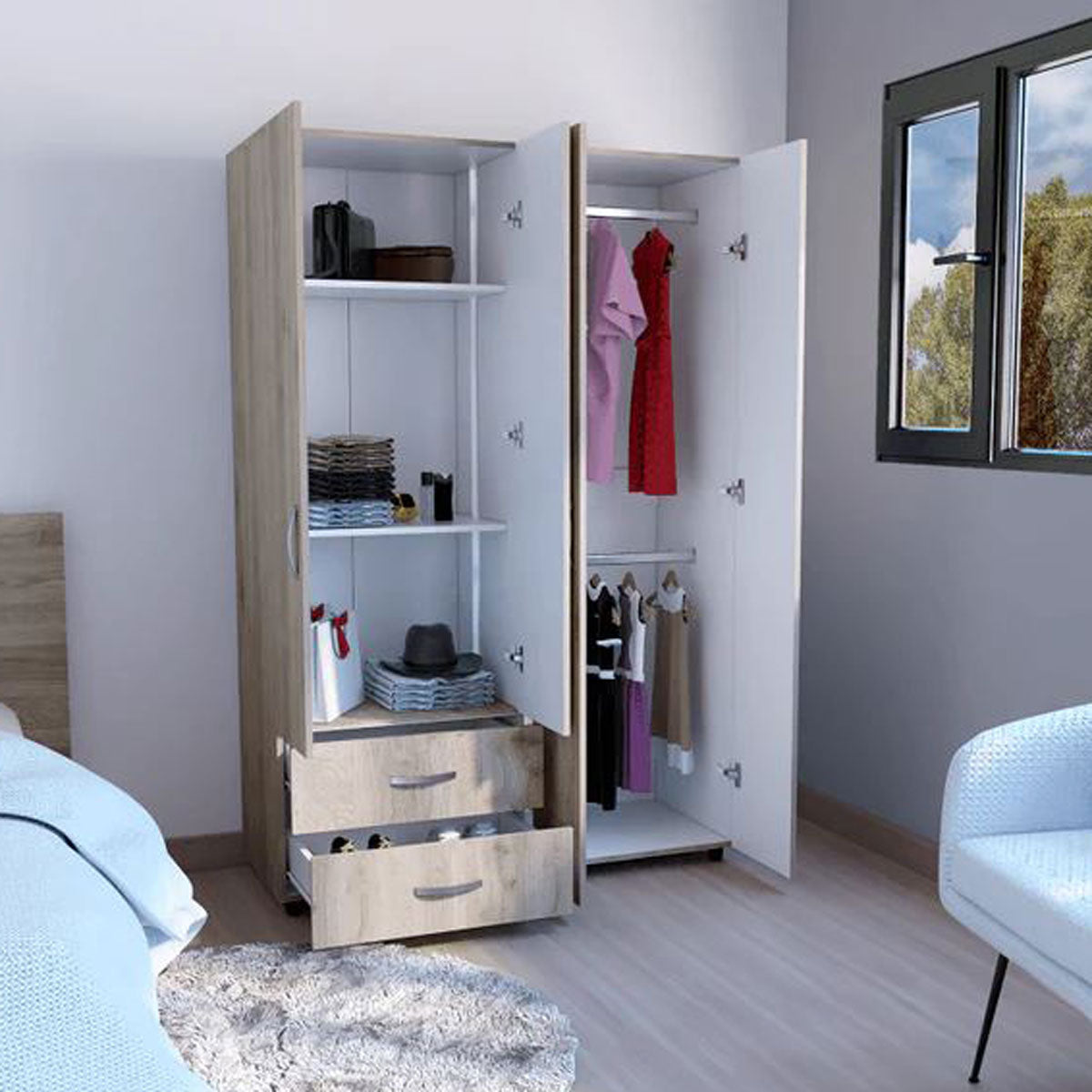 Closet Arkola Madik Humo y Blanco Duqueza
