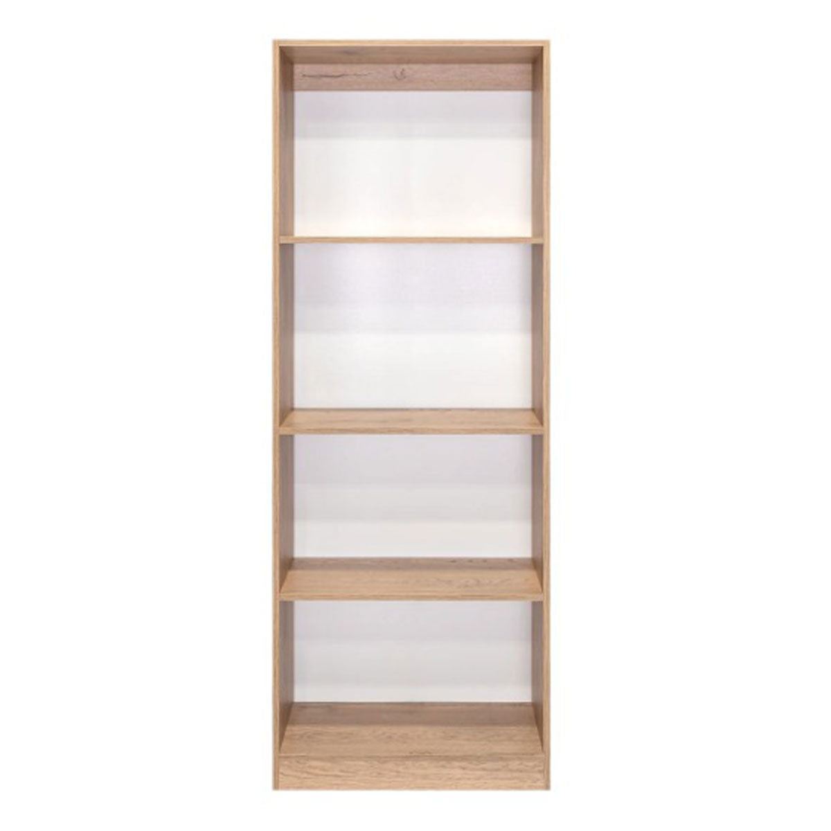Mueble Librero MADIK color Macadamia/Blanco con Cuatro Entrepaños