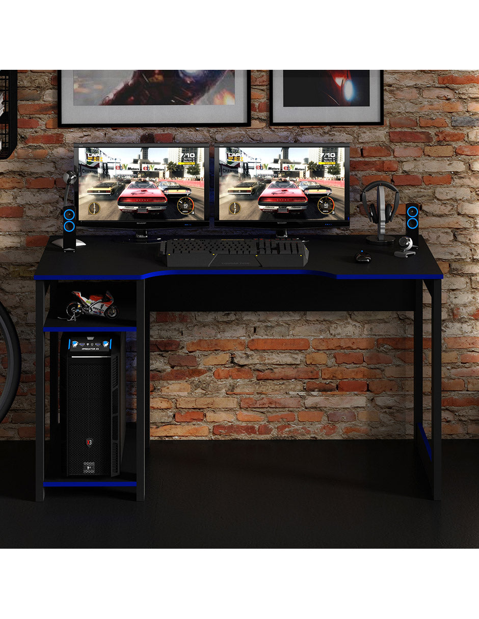 Madik | Escritorio Mesa Gamer Negro/Azul Progresista RTA - Diseño Moderno ME4152.0002