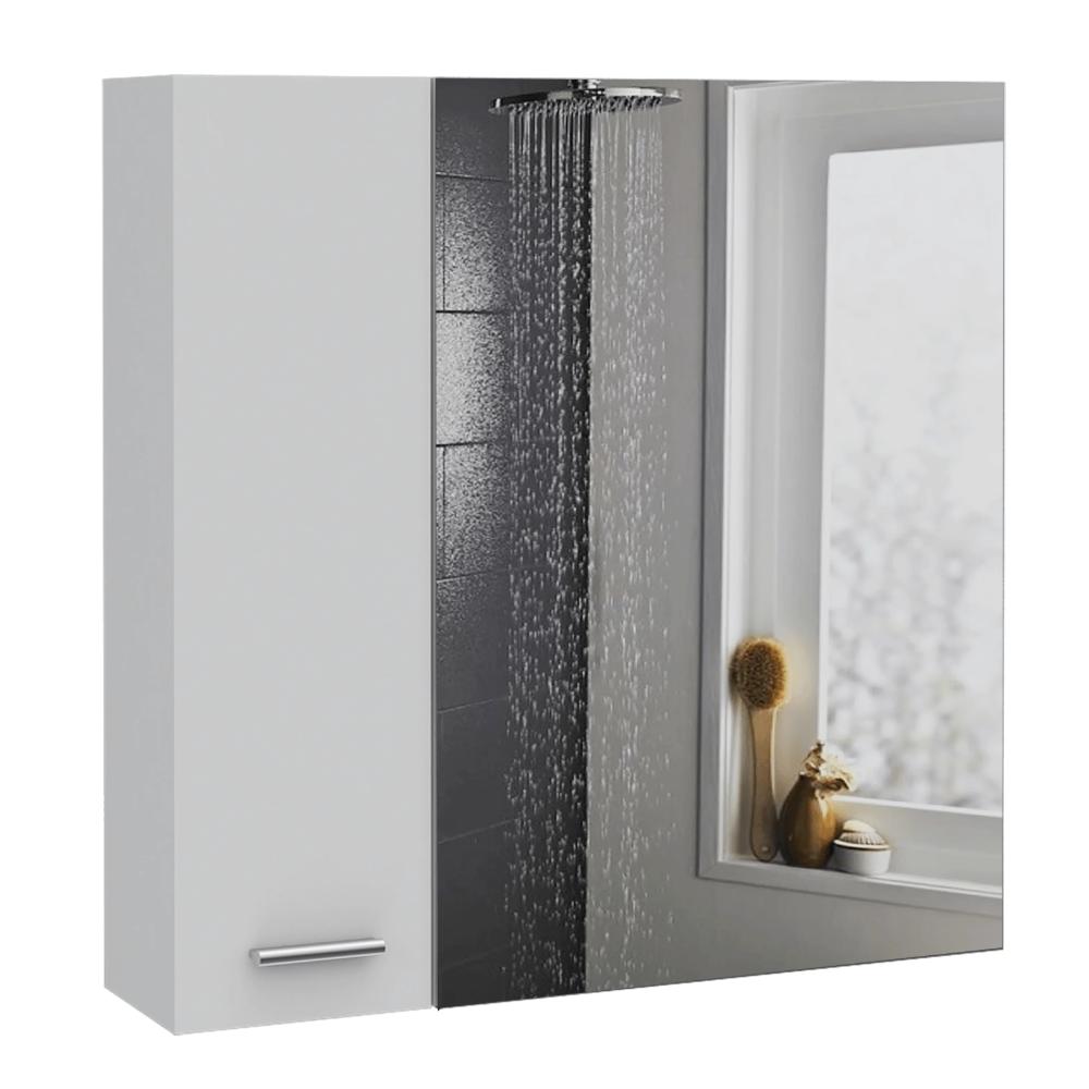 Gabinete de Pared para Baño con espejo y repisas color blanco
