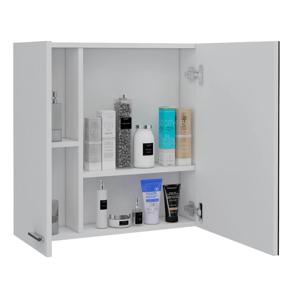 Gabinete de Pared para Baño con espejo y repisas color blanco