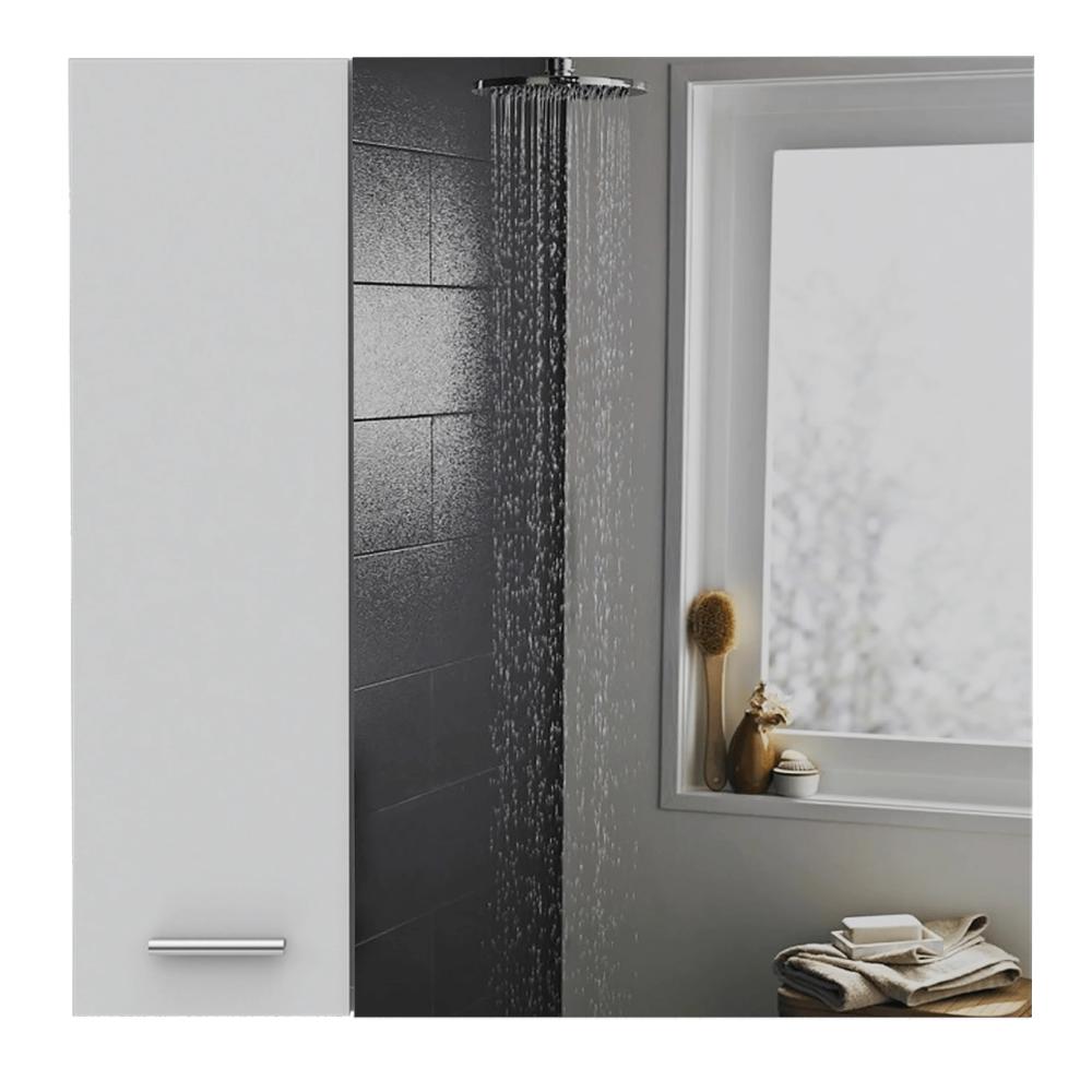 Gabinete de Pared para Baño con espejo y repisas color blanco