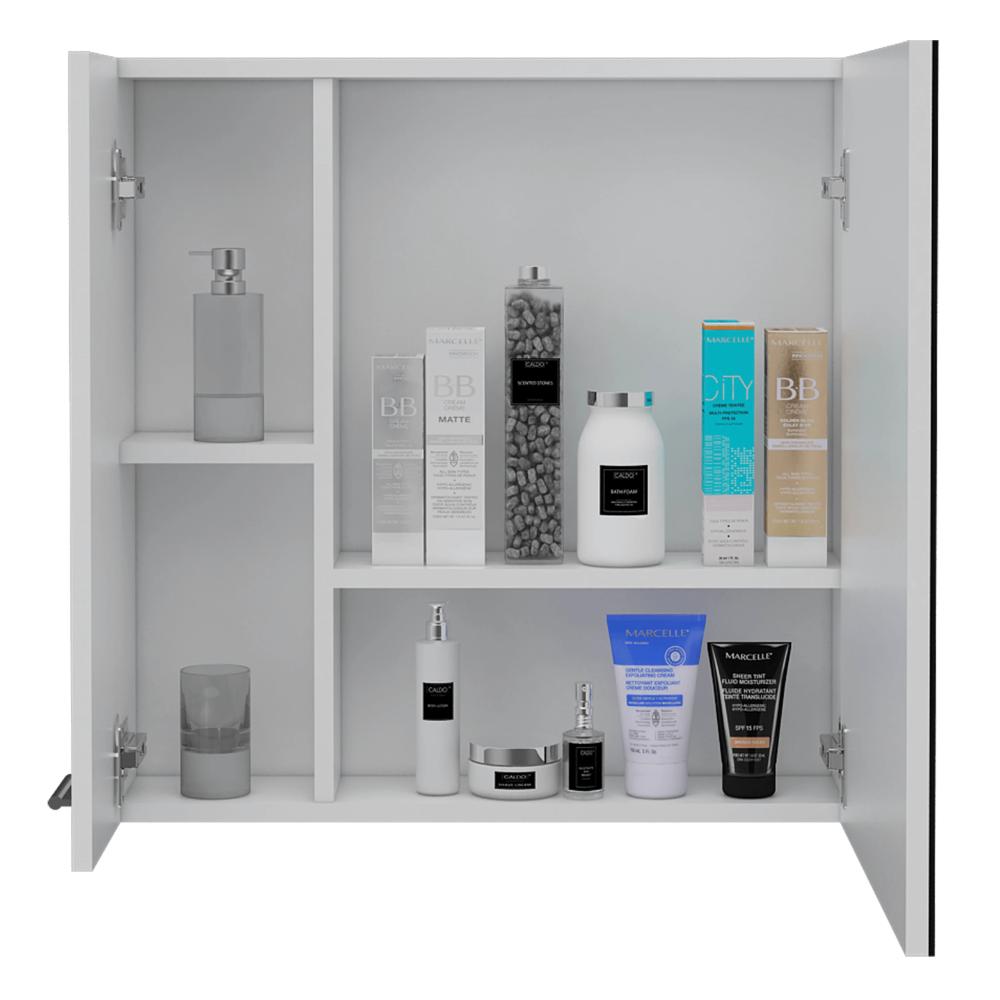 Gabinete de Pared para Baño con espejo y repisas color blanco