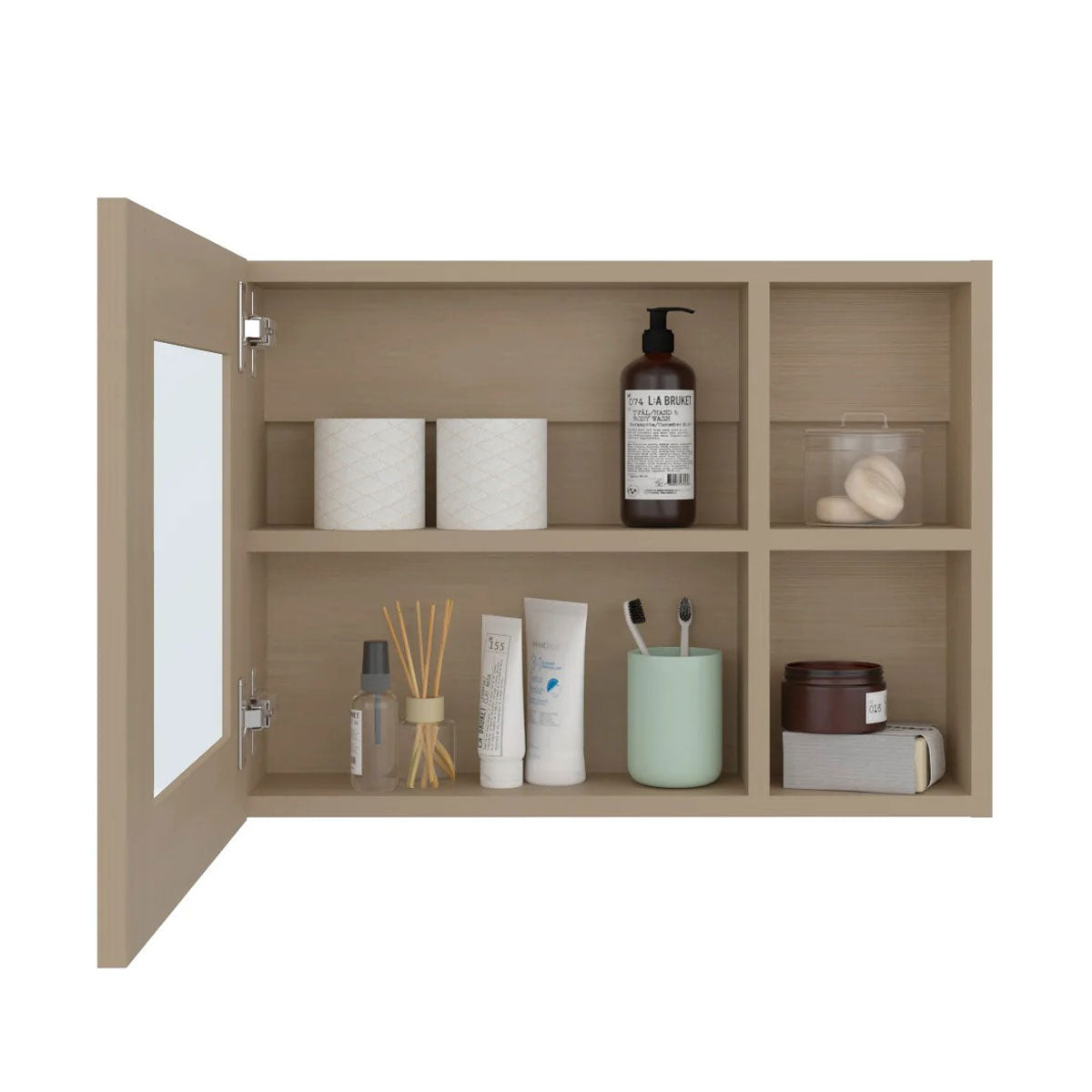 Gabinete de Baño MADIK Rovere Puerta Espejo y Múltiples Entrepaños