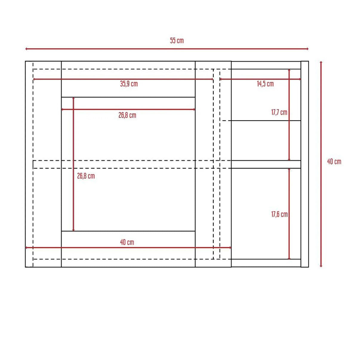 Gabinete de Baño MADIK Rovere Puerta Espejo y Múltiples Entrepaños