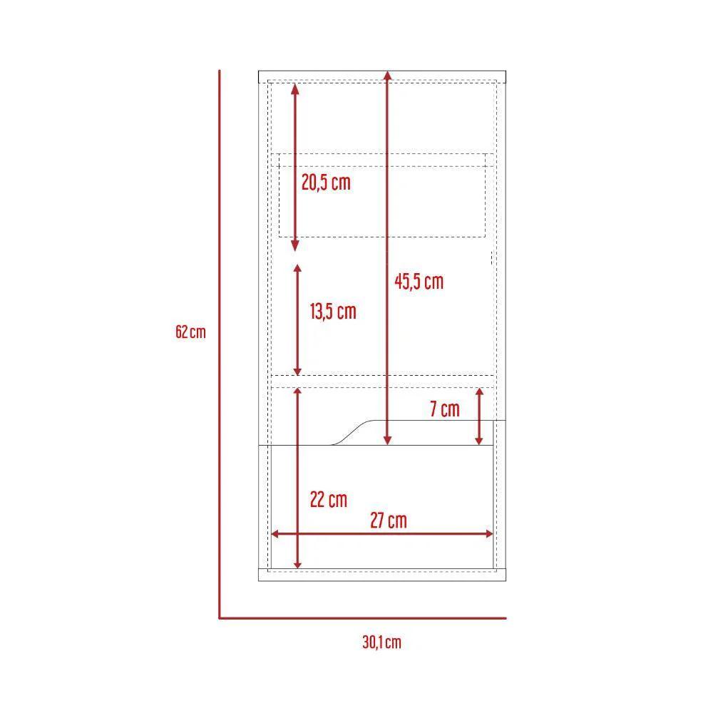 Gabinete para Baño Apolis Organizador de Pared Color Gris Oscuro y Café Claro
