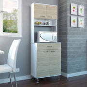 Mueble Alacena HuzyMadik color Beige y Blanco