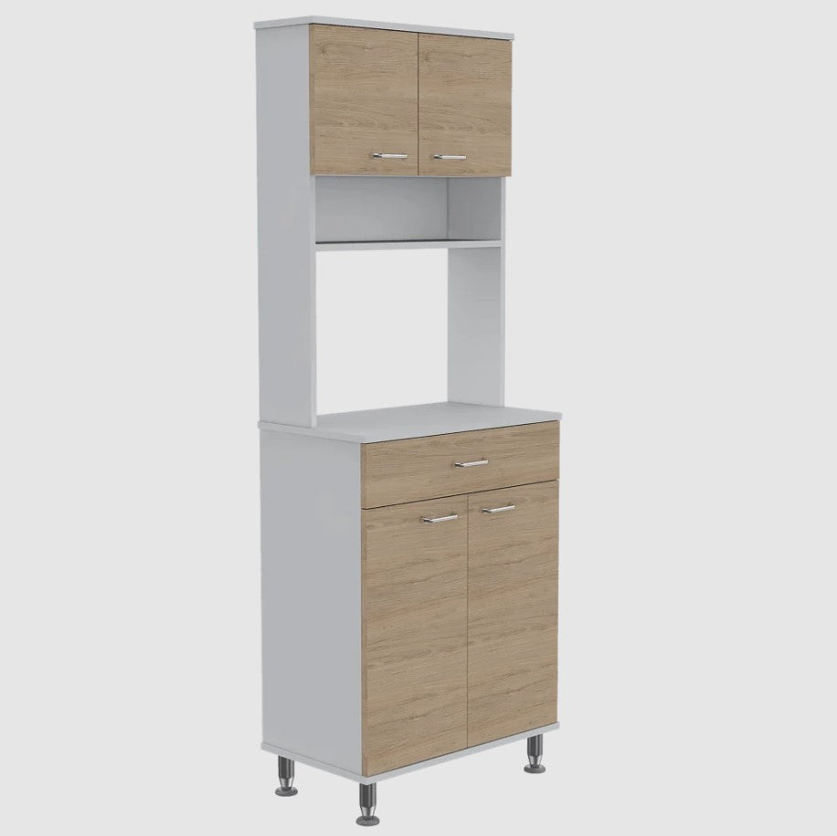 Mueble Alacena HuzyMadik color Beige y Blanco