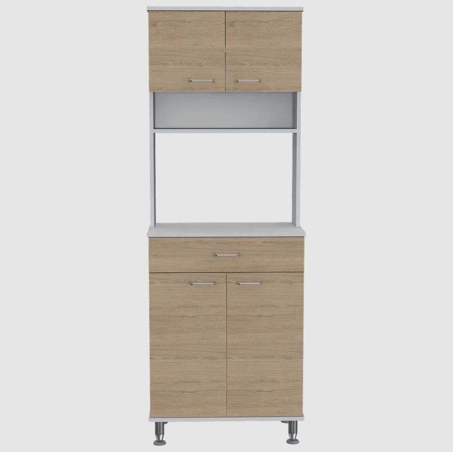 Mueble Alacena HuzyMadik color Beige y Blanco