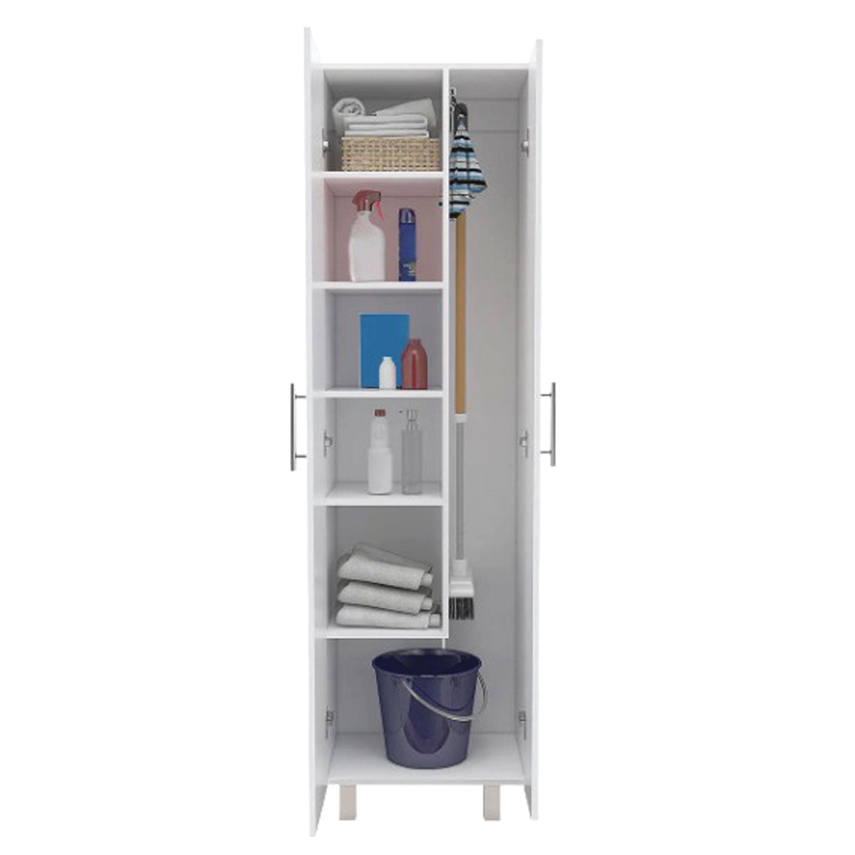 Mueble De Aseo Madik Color Blanco con 5 repisas