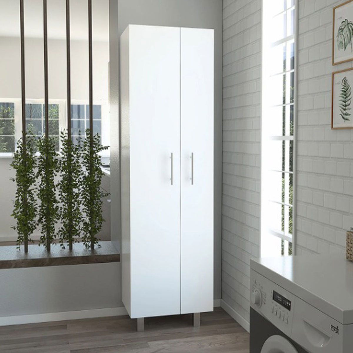 Mueble De Aseo Madik Color Blanco con 5 repisas