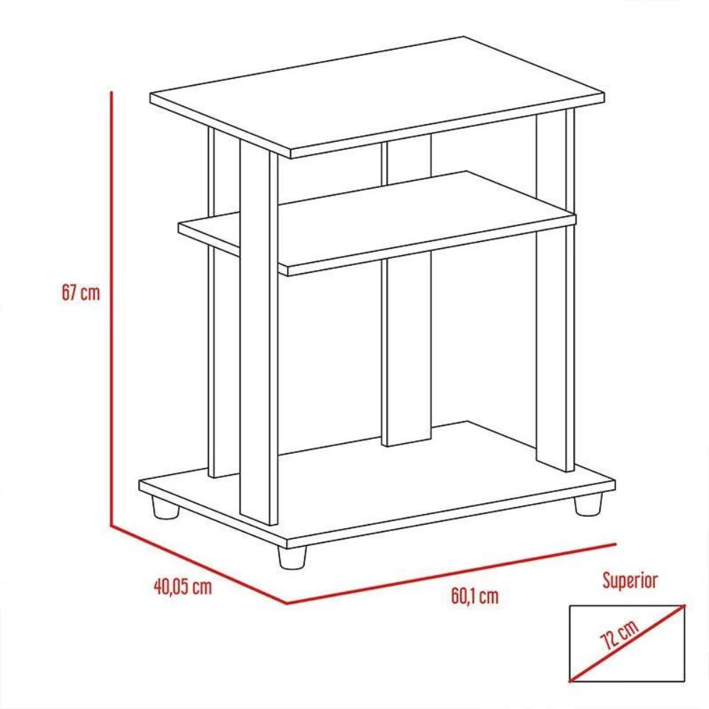 Rack para TV 32″ Madik con repisas para almacenar en color negro