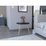 Mesa de Centro Redonda Madik Estilo Nordico Color Wengue