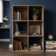 Mueble Organizador de 6 cubos Multiusos Madik en color café nuez