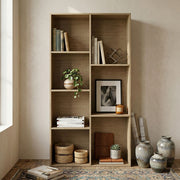 Mueble Organizador de 7 Cubos Madik Multiusos en color Café Nuez