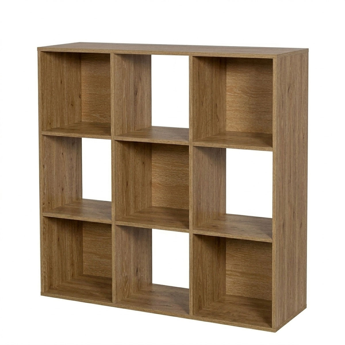Mueble Organizador de 9 Cubos Madik Multiusos en color Café Nuez