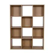 Mueble Organizador de 12 Cubos Madik Multiusos en color Café Nuez