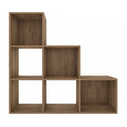 Mueble Organizador de 6 cubos Madik Escalera Multiusos Café Nuez