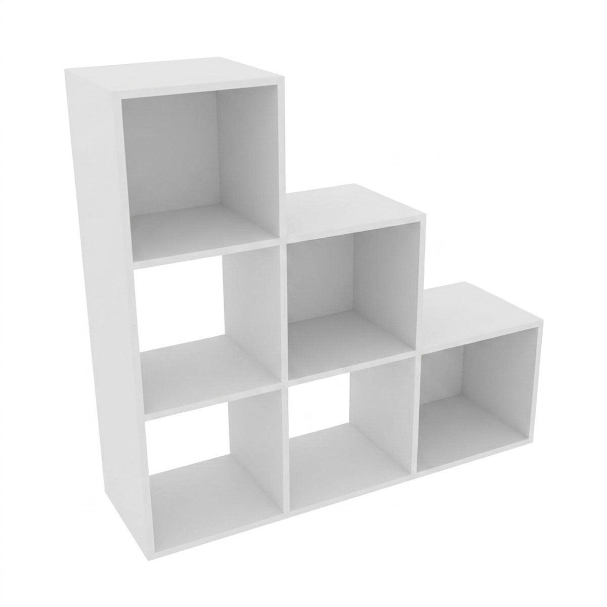 Mueble Organizador de 6 cubos Madik Escalera Multiusos Blanco