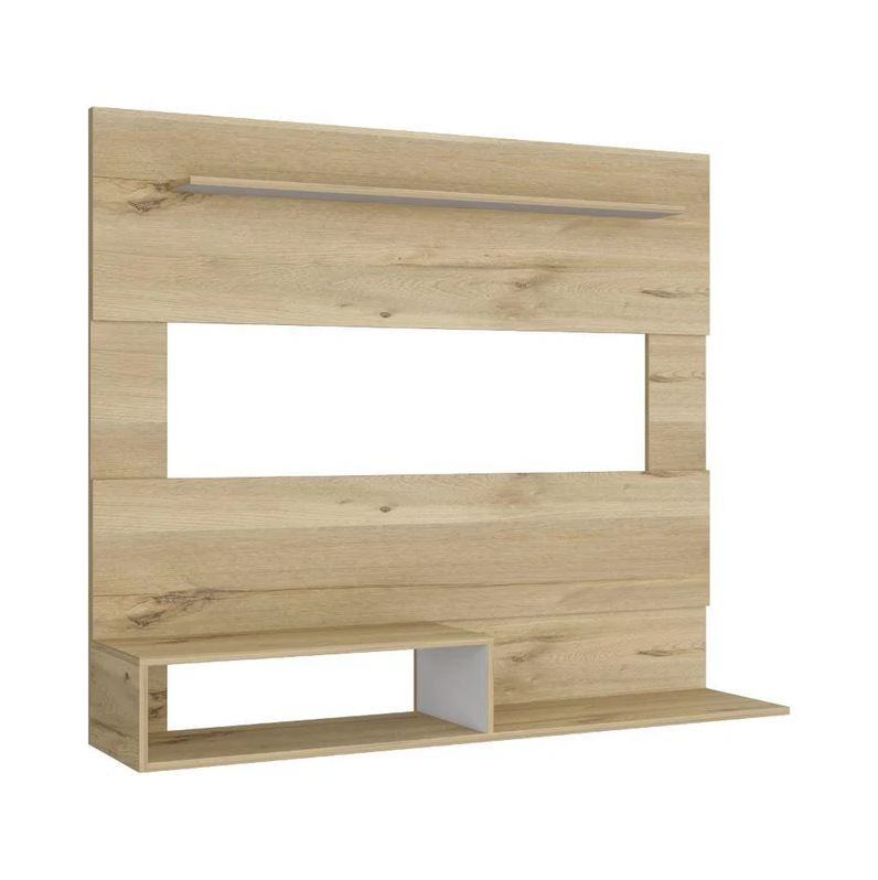 Panel Ascher MADIK Para TV 55″ Color Café Claro y Blanco Duqueza