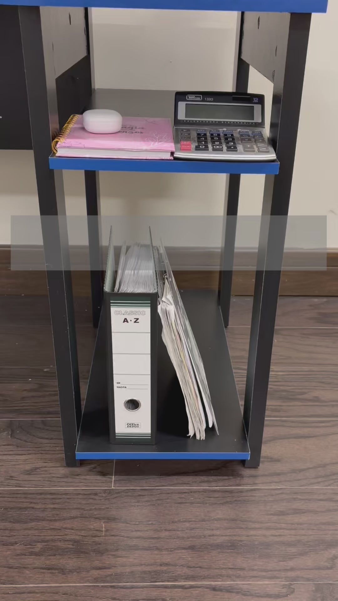 Cargar vídeo: Mueble Escritorio/Mesa Gamer Negro/Azul