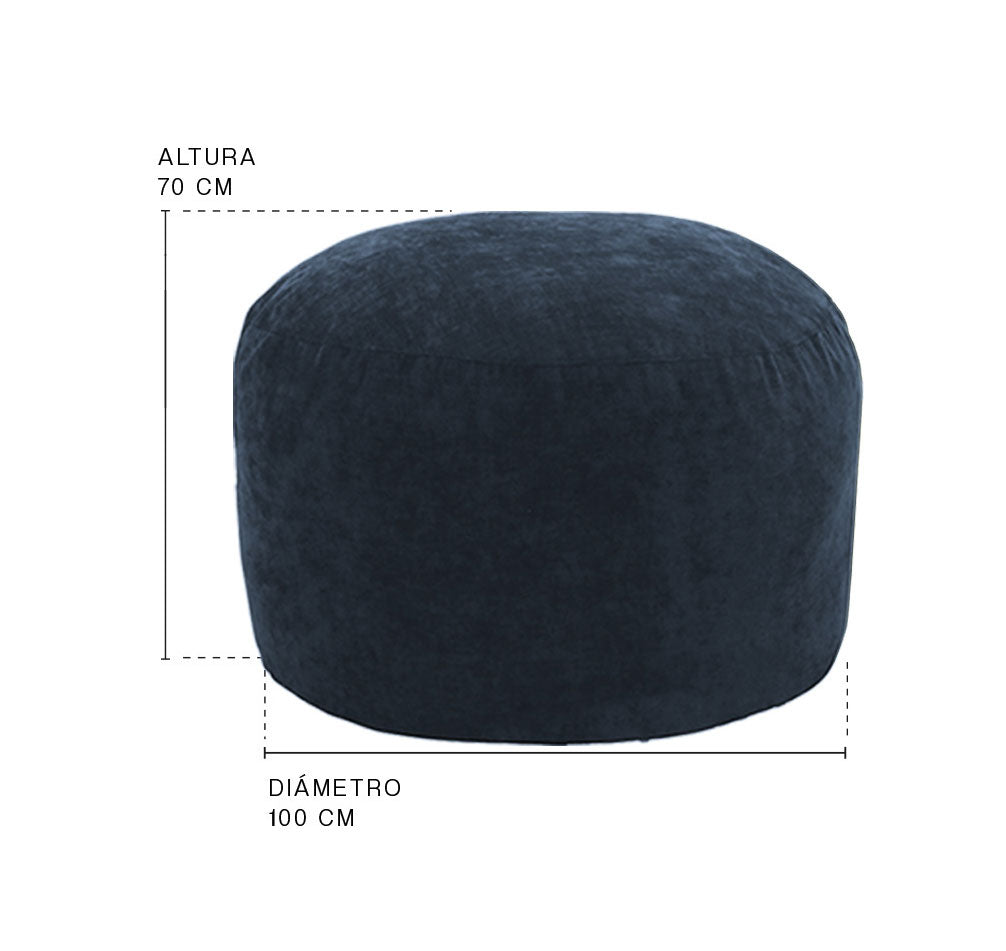 Sillón Puff para adultos con relleno incluido 70x100cm