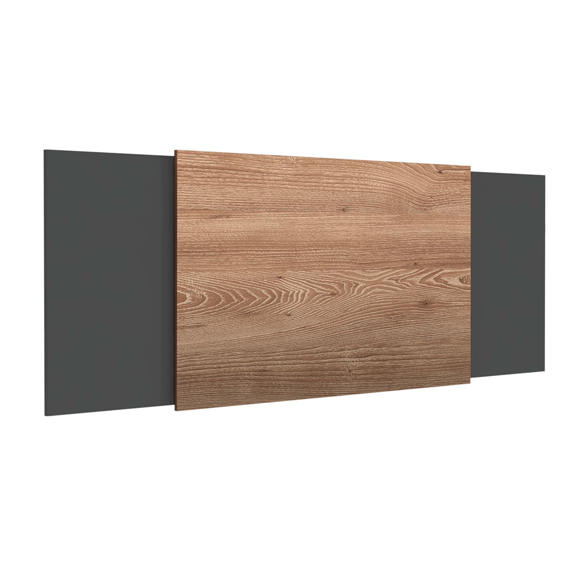 Cabecera Madik Ajustable de 140-200cm Color Gris Oscuro y Miel